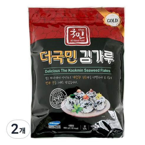 더국민 광천 김가루 골드, 400g, 2개