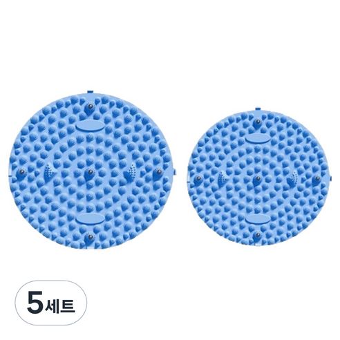 솔솔담다 시원한 발바닥 지압매트 55cm + 35cm 세트, 블루, 5세트