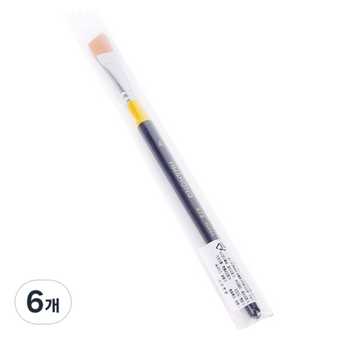 화홍 디자인 브러쉬 972 평 인조모, 4호, 6개