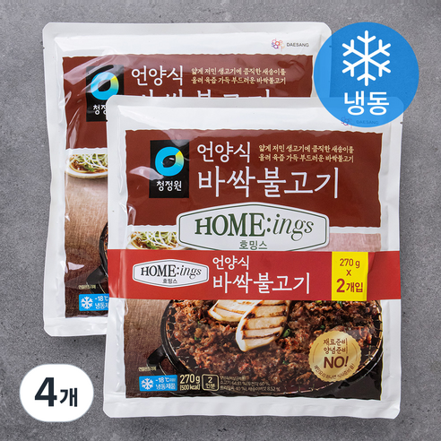 청정원 호밍스 언양식 바싹불고기 (냉동), 270g, 4개