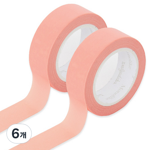 모노라이크 아르떼 마스킹 테이프, 554 Peach, 6개
