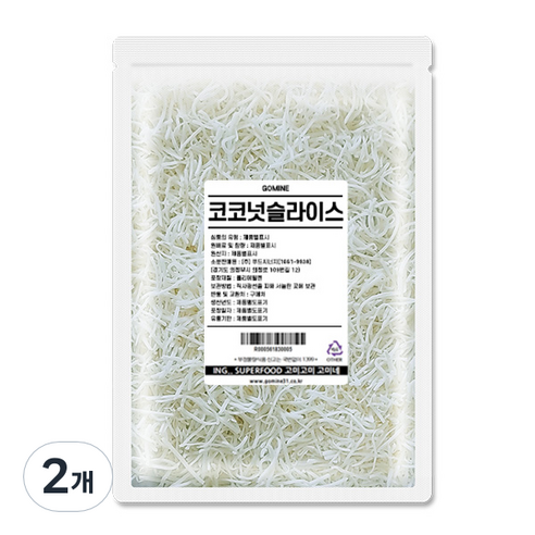고미네 코코넛 롱 슬라이스, 700g, 2개