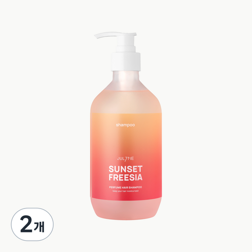 줄라이미 퍼퓸 헤어 샴푸 선셋프리지아, 500ml, 2개