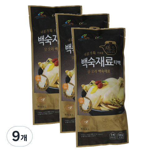 한국감초영농조합법인 내몸가득 THE채움 백숙재료 티백, 9개, 100g