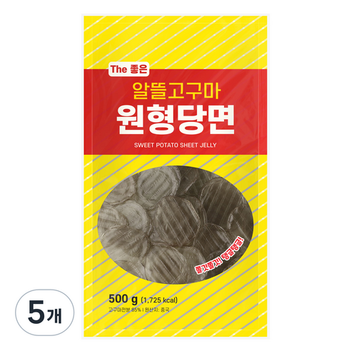 이엔푸드 알뜰 고구마 원형 당면, 5개, 500g