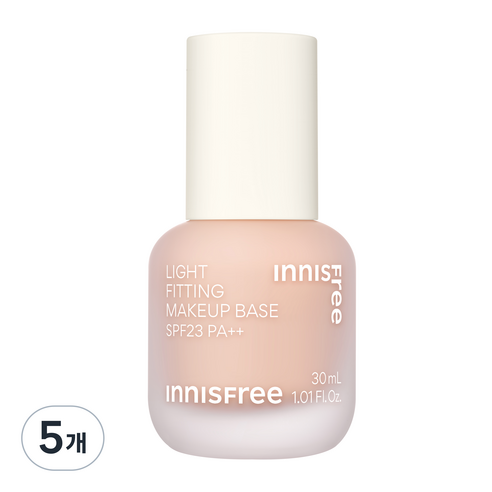 이니스프리 라이트 피팅 메이크업 베이스 30ml, 03 피치, 5개