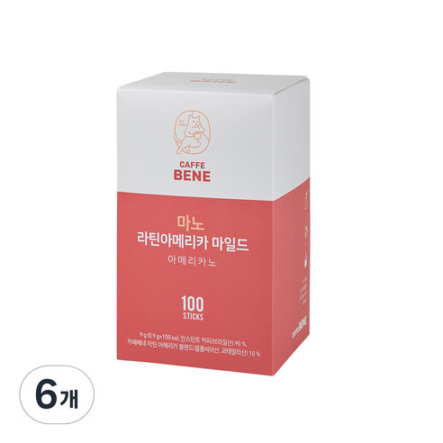 카페베네 마노 라틴아메리카 마일드, 0.9g, 100개입, 6개