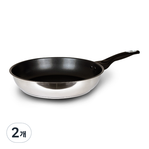쿡앤쿡 슈프림 스테인리스 코팅 프라이팬, 28cm, 2개
