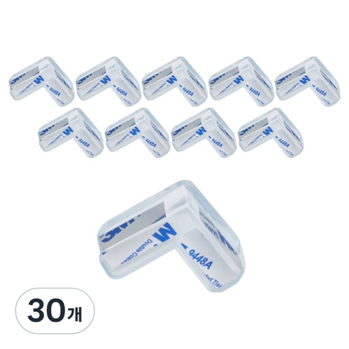 에스앤큐 모서리 보호대, 투명, 30개