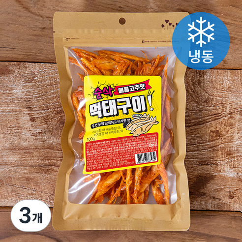 순삭 먹태구이 매콤고추맛 (냉동), 100g, 3개