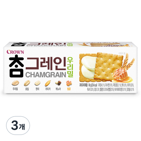 참그레인 우리밀 과자, 48g, 3개