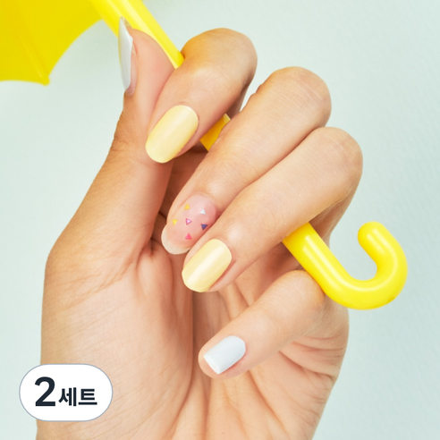 넬로 팔레트 젤 네일 스티커, 밀키피라미드, 2세트