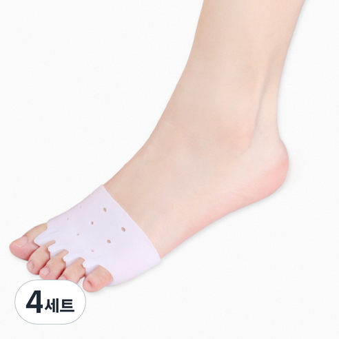 스카위즈 심플 앞꿈치 발가락 보호기 양발착용 세트 화이트, 4세트