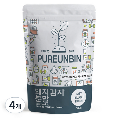 푸른빈 돼지감자 분말, 4개, 500g