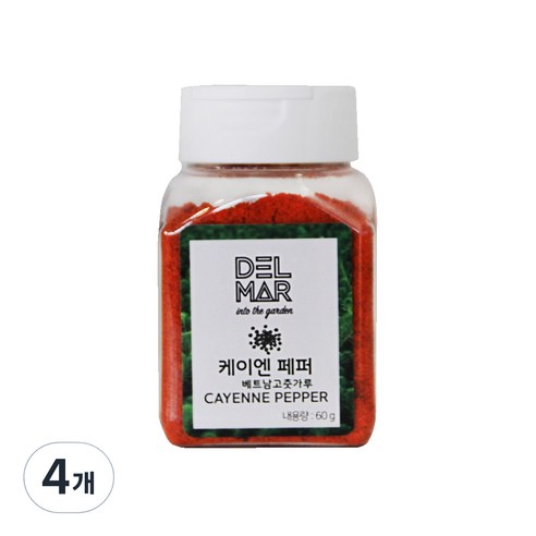 딜리셔스마켓 케이엔페퍼 베트남 고춧가루, 60g, 4개