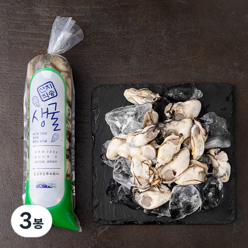 갯마을 남해안 가열조리용 봉지굴 (냉장), 380g, 3봉