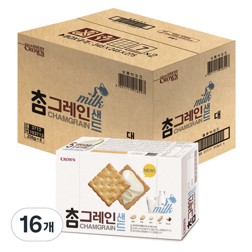 크라운 참그레인 샌드, 256g, 16개