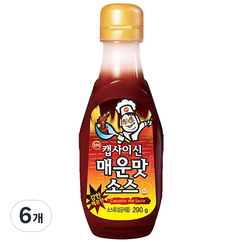 진미 캡사이신 매운맛 소스, 290g, 6개