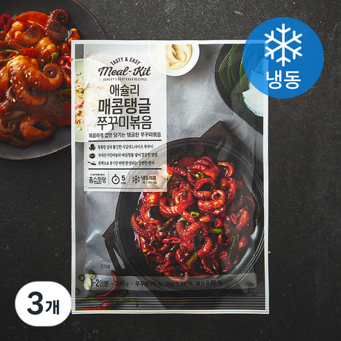 애슐리 매콤탱글 쭈꾸미볶음 (냉동), 3개, 300g