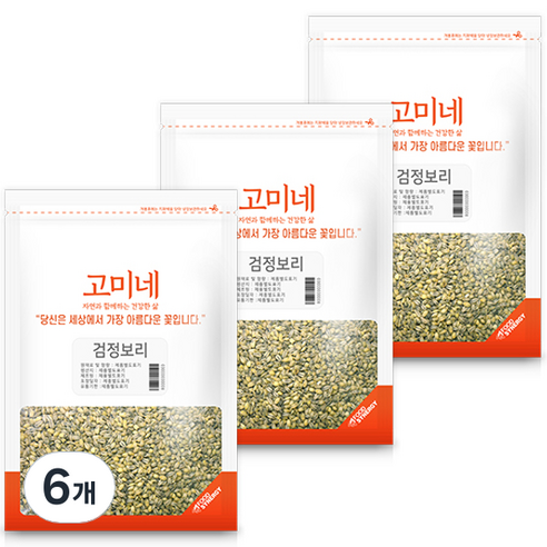 고미네 검정보리, 1kg, 6개