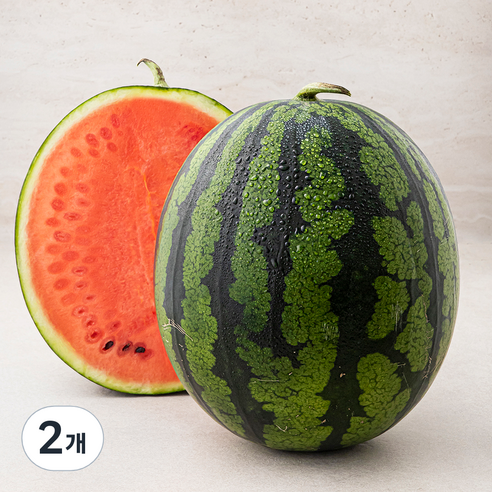산지직송 당도선별 수박, 4kg 미만, 2개