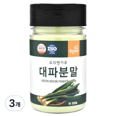 토종마을 대파 분말, 3개, 100g