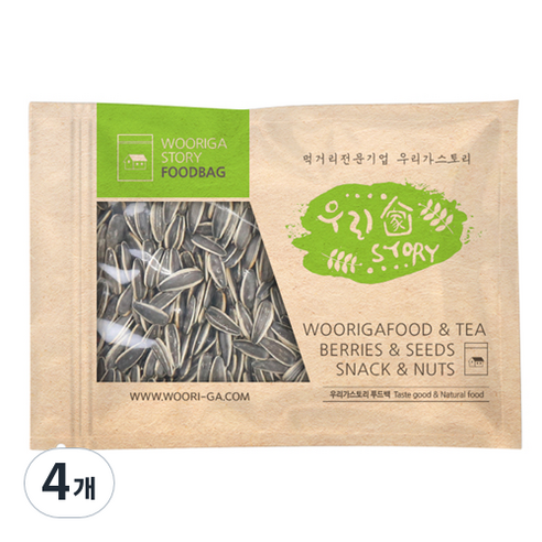 우리가스토리 볶은 껍질 해바라기씨, 800g, 4개