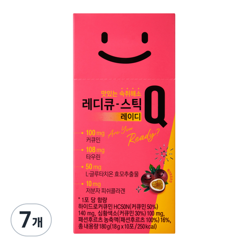 레디큐 스틱 레이디 맛있는 숙취해소 젤리 10p, 180g, 7개