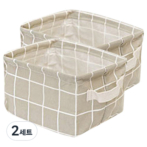 더자카 패브릭 사각 바스켓 2종, F타입, 2세트