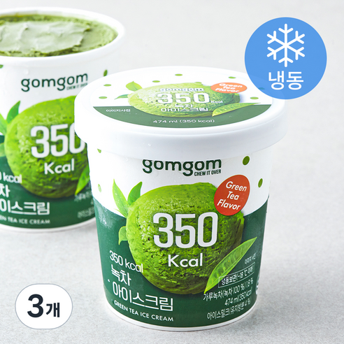 곰곰 350Kcal 녹차 아이스크림, 474ml, 3개 라라스 Best Top5