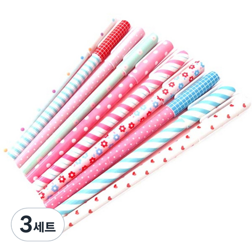 달달 컬러 젤펜 10종 세트, Purple, Green, Pink, Blue, Red, Light blue, Orange, Dark blue, Light green, Black, 3세트