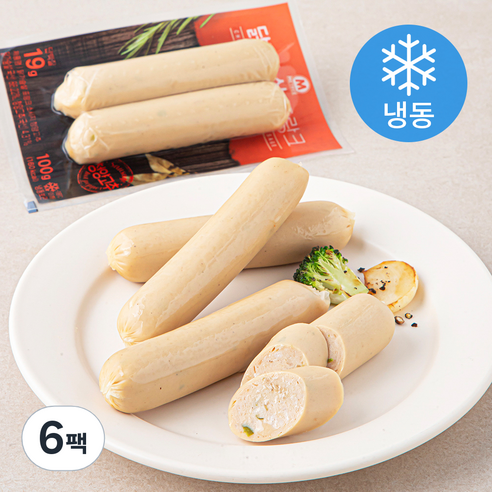 미트리 닭가슴살 프랑크 소시지 청양고추 (냉동), 100g, 6팩