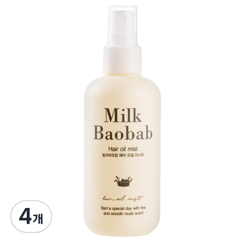 밀크바오밥 헤어 오일 미스트, 120ml, 4개