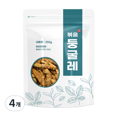 자연초 볶은 둥굴레 차, 250g, 4개