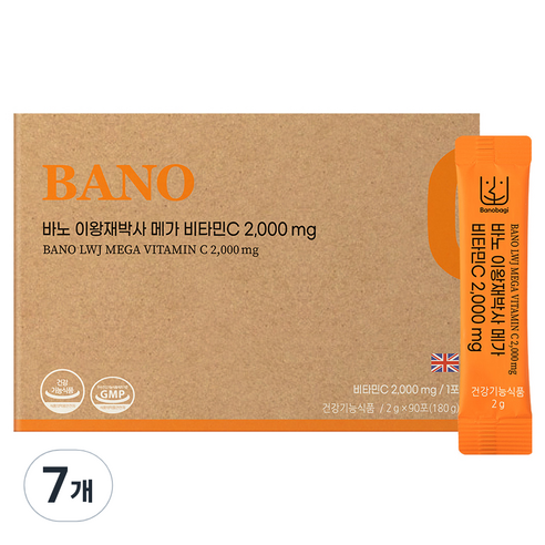 바노 이왕재 박사 메가 비타민C 90p, 180g, 7개