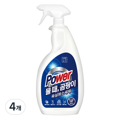 생활공식 파워 욕실청소세제, 4개, 600ml