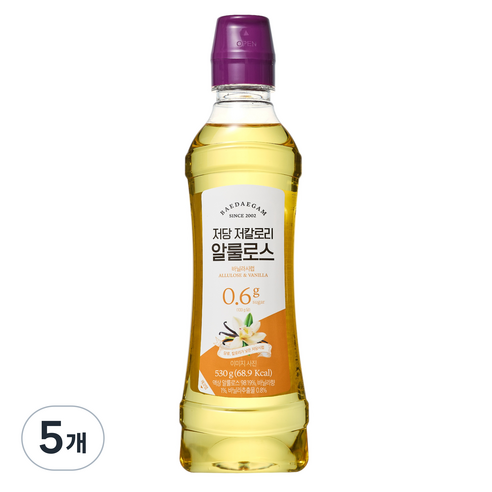 배대감 저당 저칼로리 알룰로스 바닐라, 530g, 5개