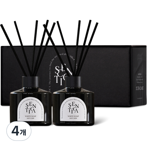 센티카 오브제 디퓨저, 03 화이트솝, 200ml, 4개