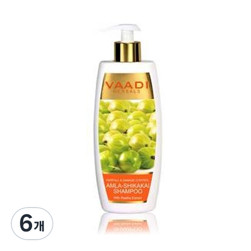 바디허벌즈 암라 시카카이 샴푸, 350ml, 6개