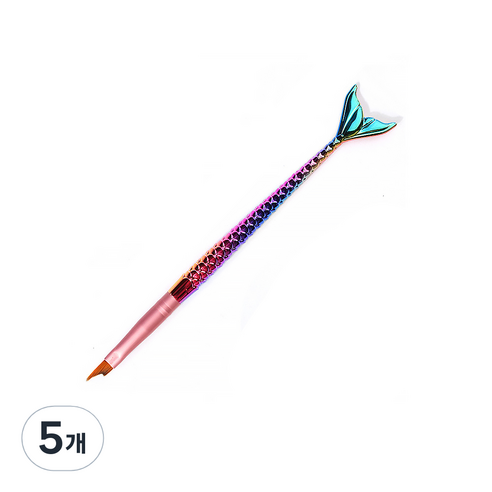 DM 알럽뷰 네일아트 인어브러쉬, 02블루인어, 5개