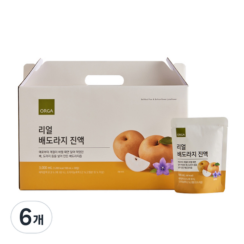 올가홀푸드 리얼 배도라지 진액 30p, 3L, 6개