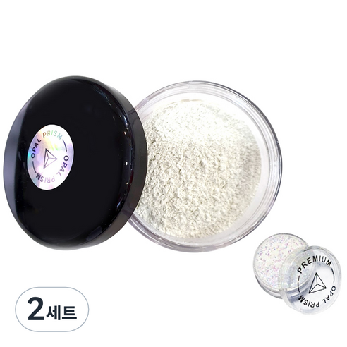 오팔프리즘 화이트야광 문라이트 50g + 랜덤발송 12ml 세트, 화이트, 2세트