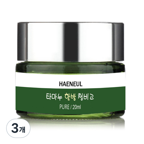 해늘 타마누 한방 청비고 밤 퓨어, 20ml, 3개