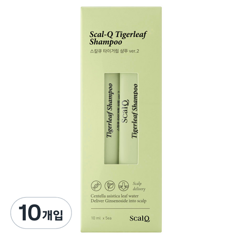 스칼큐 여행용 스틱 타이거립 일회용 샴푸 허브 시트러스향, 50ml, 2개