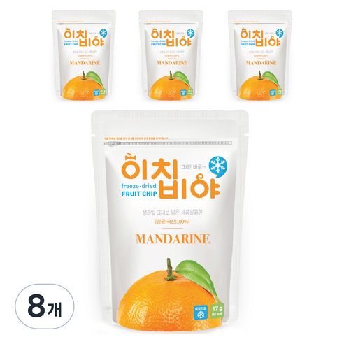 이치비야 프리미엄 동결건조 감귤 과일칩 17g, 15g, 8개