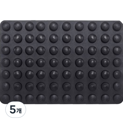 명가철물 3M 미끄럼방지 소음방지 실리콘 범폰 70p, 검정, 5개
