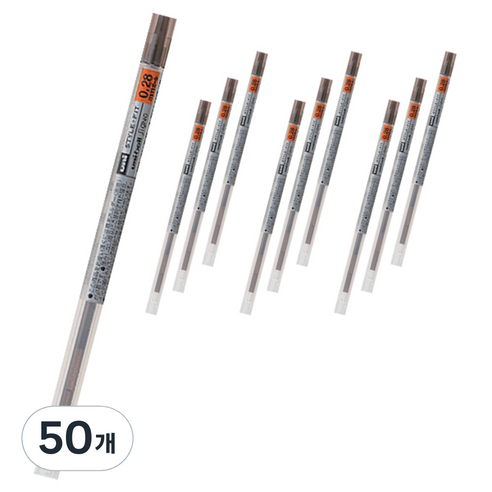 유니 시그노 스타일핏트 젤잉크 리필심 0.28mm UMR-109, 브라운블랙, 50개