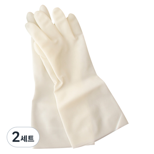 파스텔 니트릴 주방 고무장갑, 화이트 L, 2세트, 대(L)