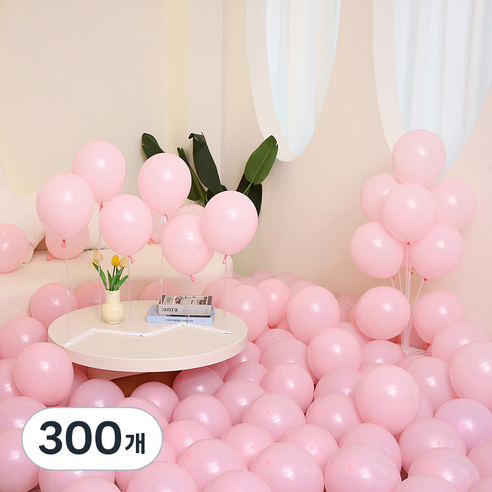 피앤비유니티 라운드 풍선 25cm, 09 스탠다드 베이비핑크, 300개