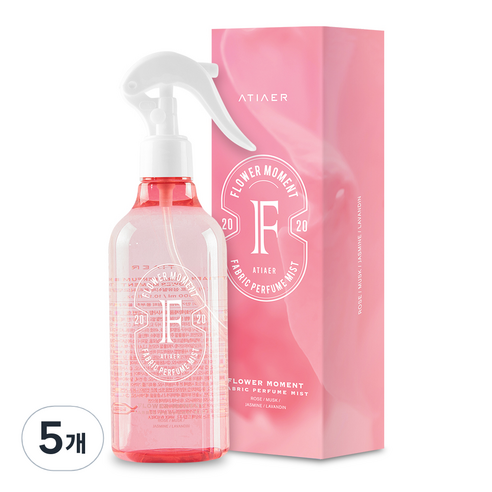 에티에르 섬유탈취제 플라워모먼트향 본품, 300ml, 5개